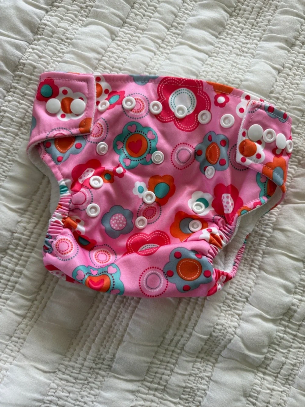 Baby Land Adjustable Pink Floral Reusable Baby Cloth Diaper Cover